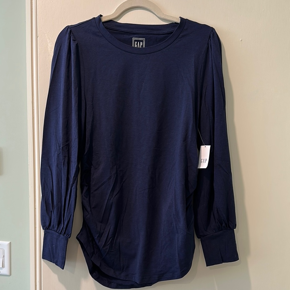 New! Maternity GAP Navy Long Sleeve Top